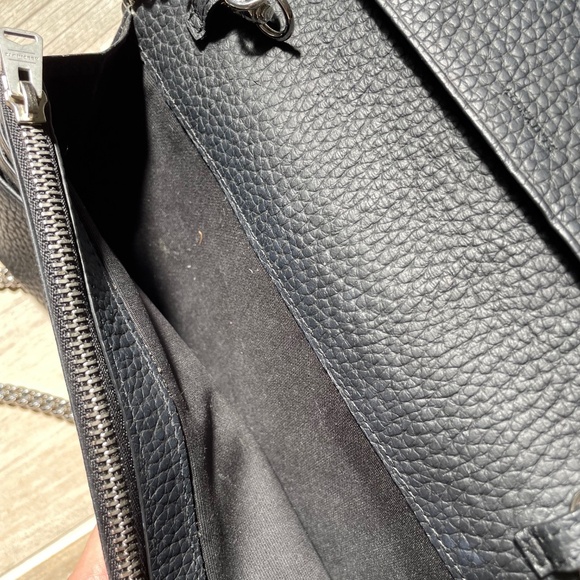 NWOT ALL SAINTS Black Fetch Chain Leather Crossbody Bag - Picture 6 of 10